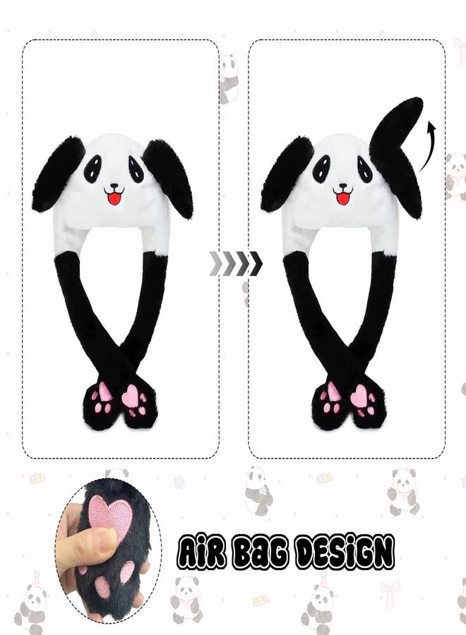 Flavizo Animal Hat with Ears Moving | Pressing Jumping Hat for Cosplay Party & Dress Up | Cute Panda Plush Headwear | Unique Panda Gifts for Women, Girls, Kids - Image 4